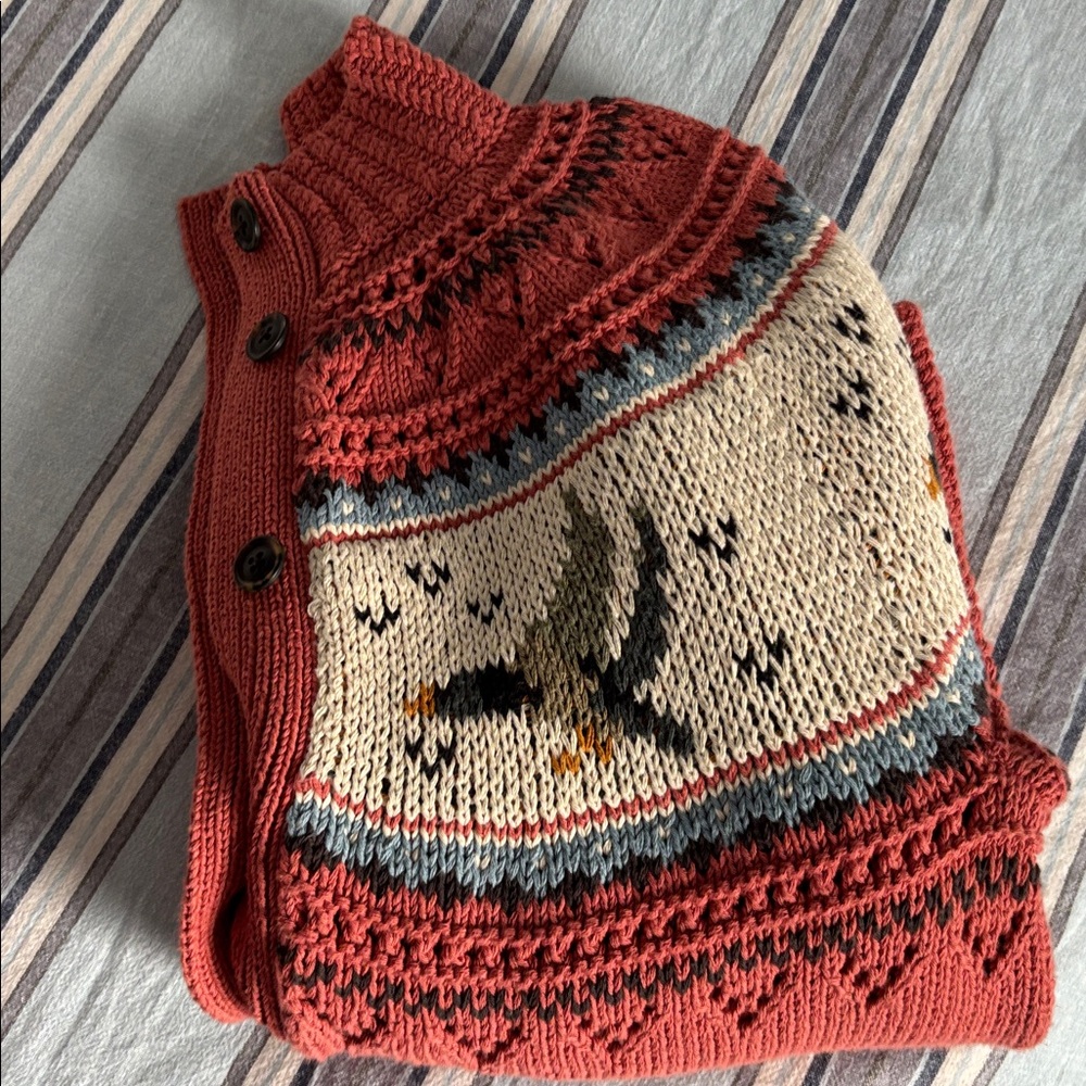 L.L. Bean Women's Mallard Duck Cardigan Sweater M - Picture 2 of 10